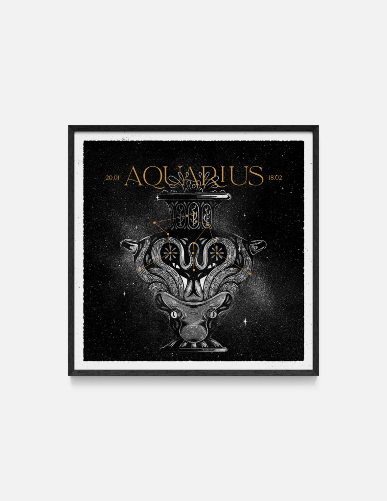 Plakat AQUARIUS 32×32 cm