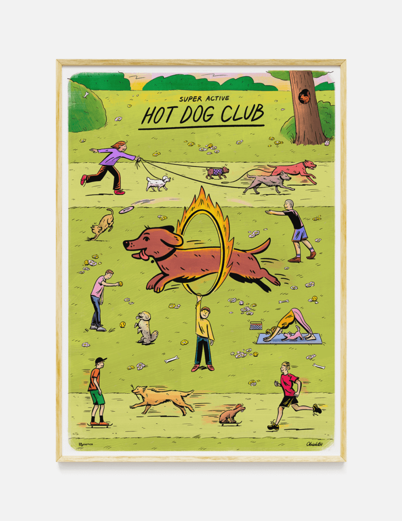 Plakat HOT DOG CLUB 50×70 cm