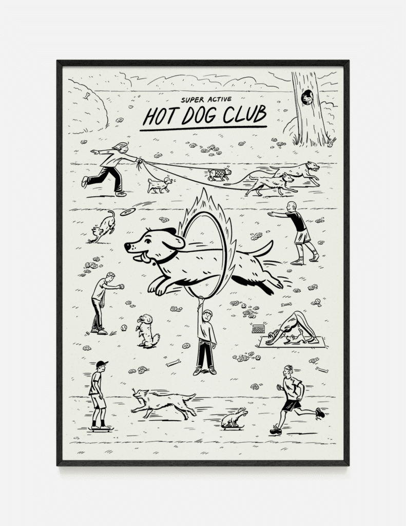 Plakat do kolorowania HOT DOG CLUB 50×70 cm