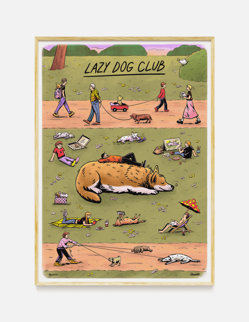Plakat LAZY DOG CLUB 50×70 cm