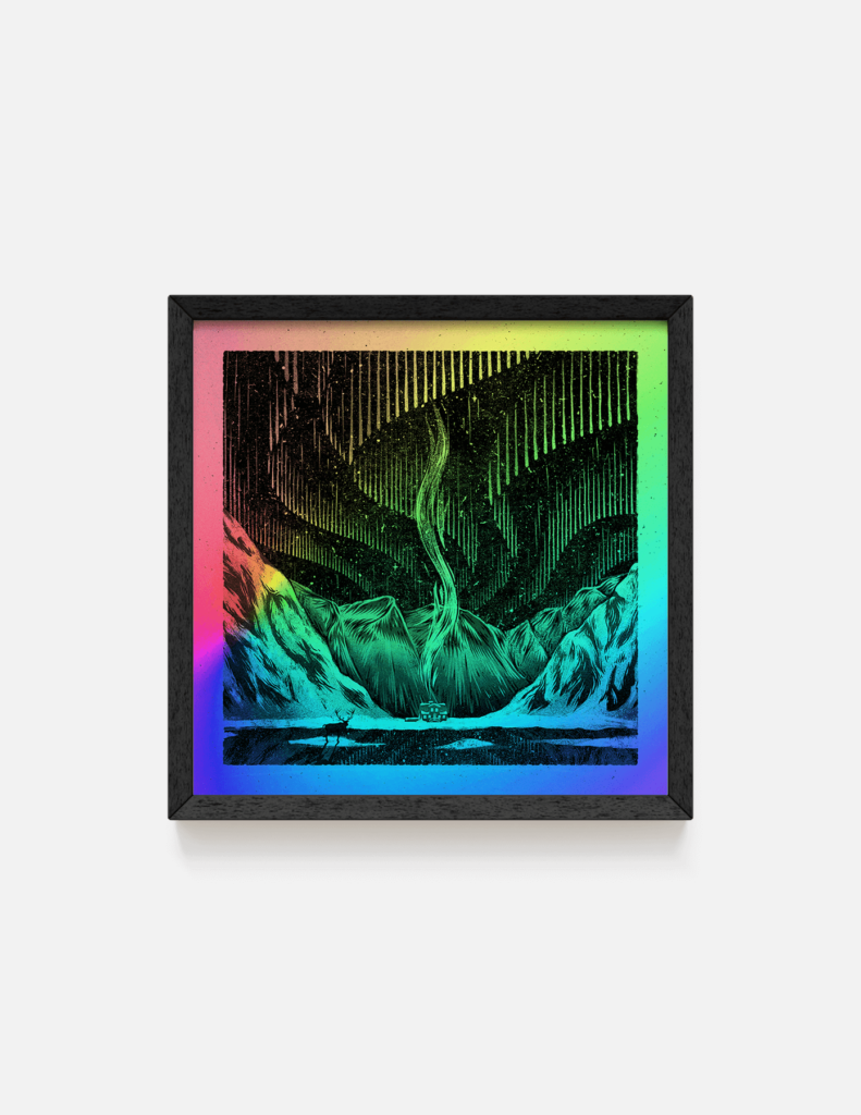 plakat ZORZA v2 holo 25×25 cm