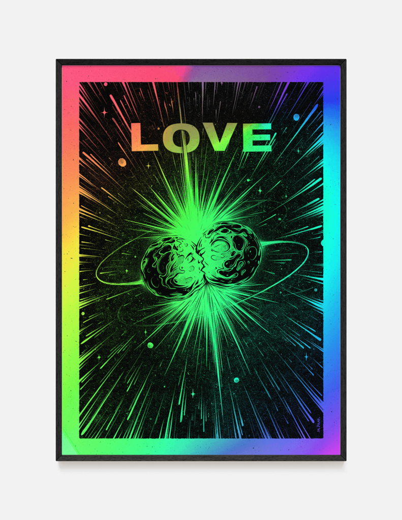plakat LOVE holo