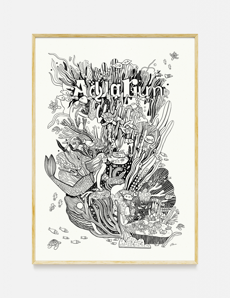 plakat do kolorowania AQUARIUM 50×70 cm
