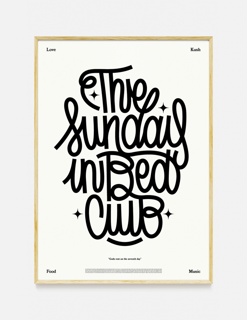 plakat SUNDAY IN BED