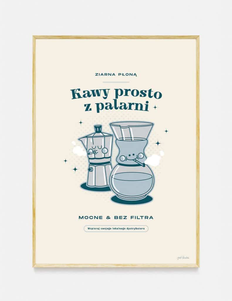 plakat KAWA PROSTO Z PALARNI