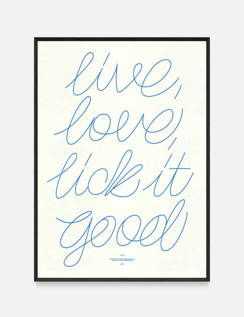 plakat LIVE LOVE LICK