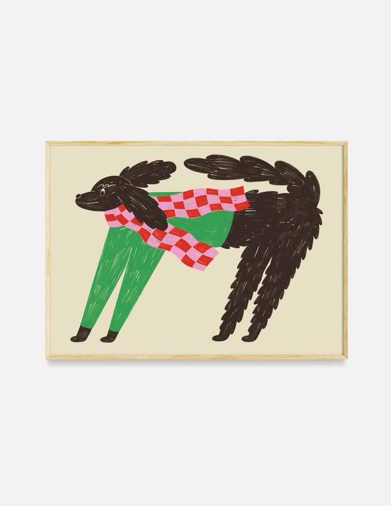 Plakat PIESEK W SZALIKU 50×70 cm
