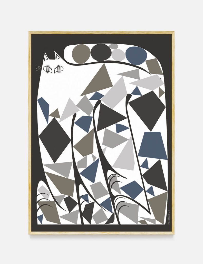 Plakat KOT GEOMETRYCZNY