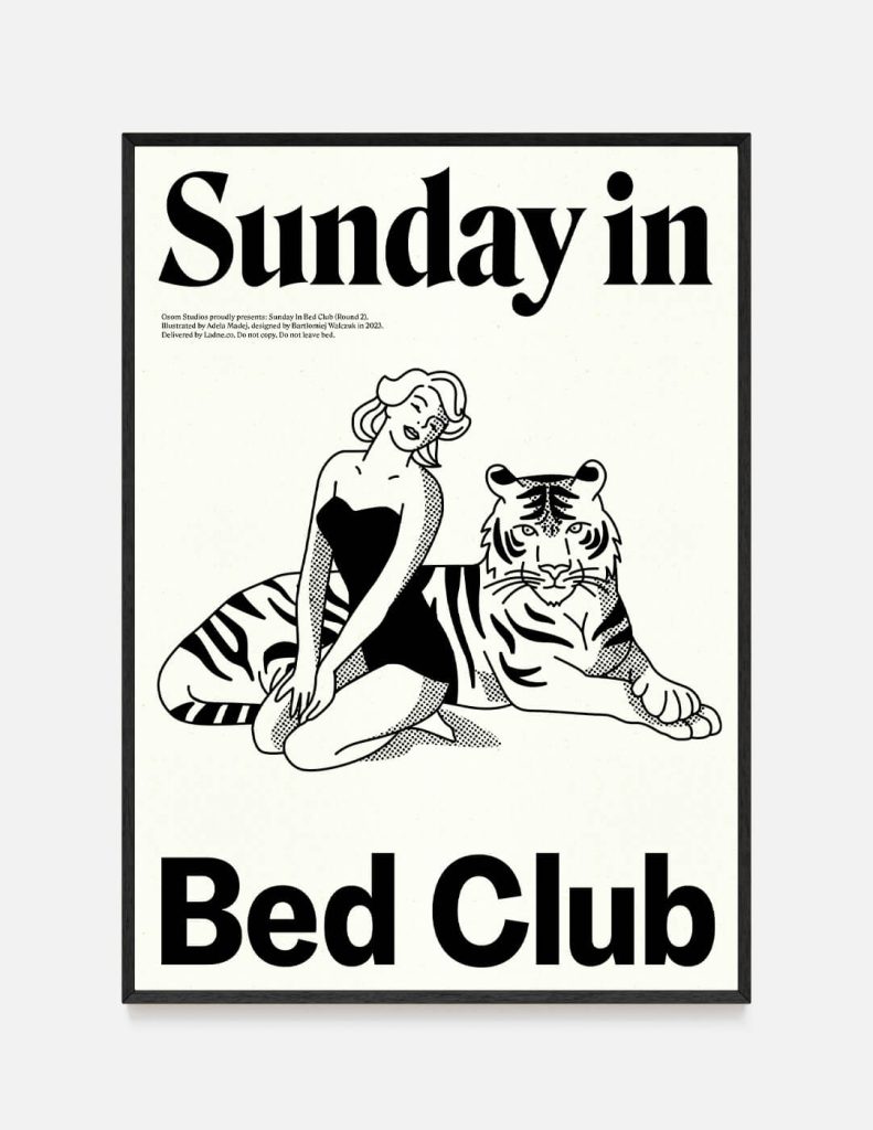 plakat SUNDAY IN BED TIGER