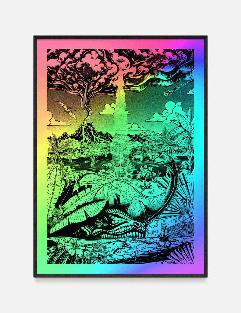 plakat DINOZAURY holo 50x70cm