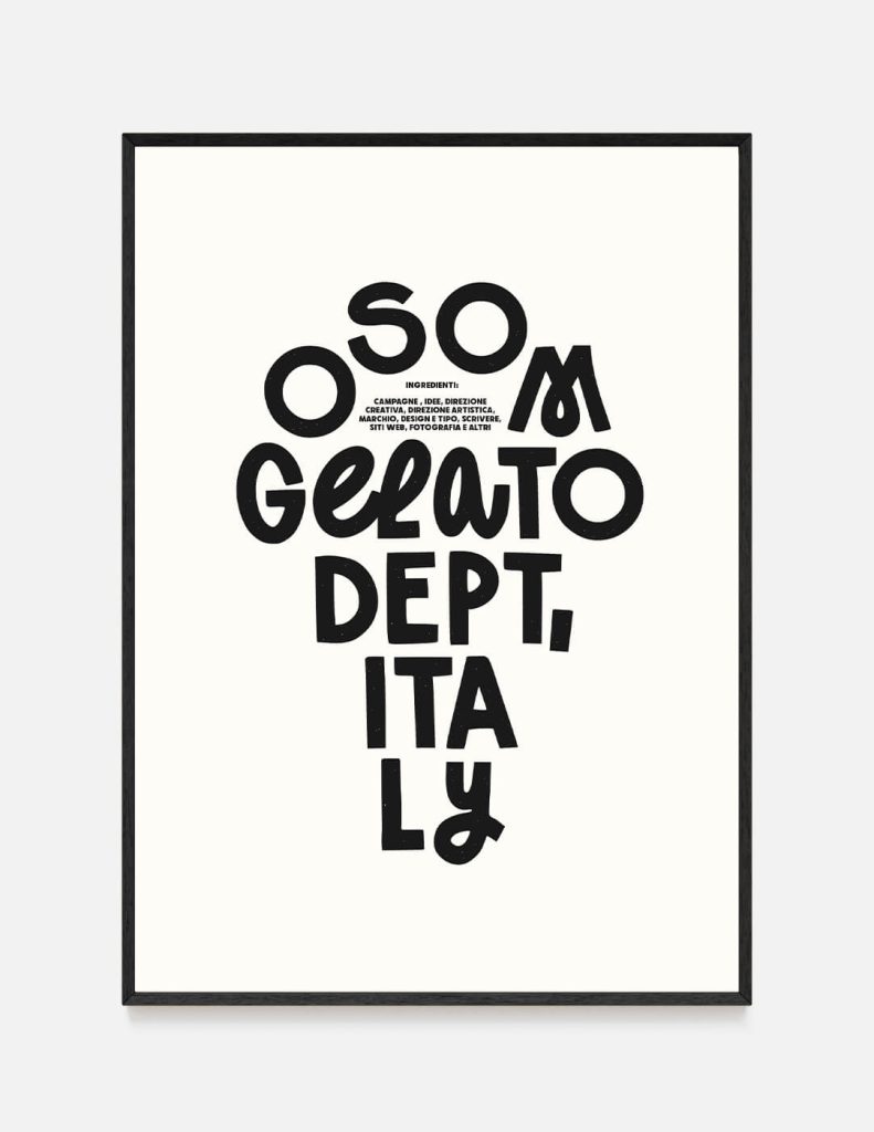 plakat GELATO WHITE