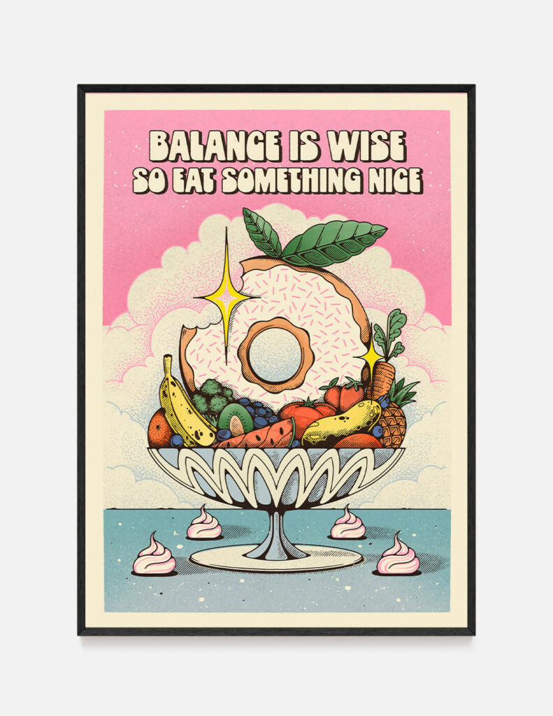 plakat BALANCE IS WISE