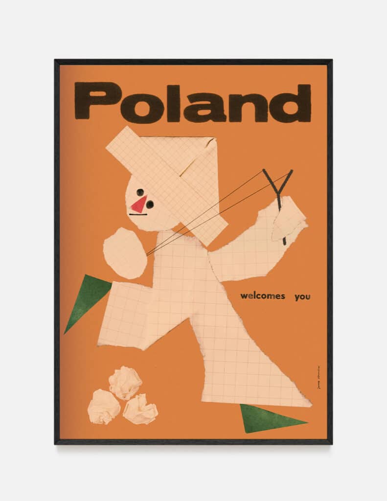 Plakat POLAND WELCOMES YOU pomarańczowy