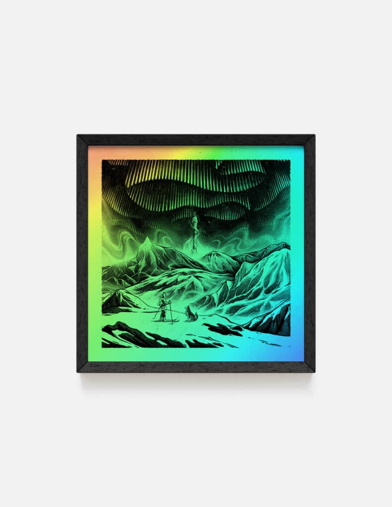 plakat ZORZA v3 holo 25×25 cm