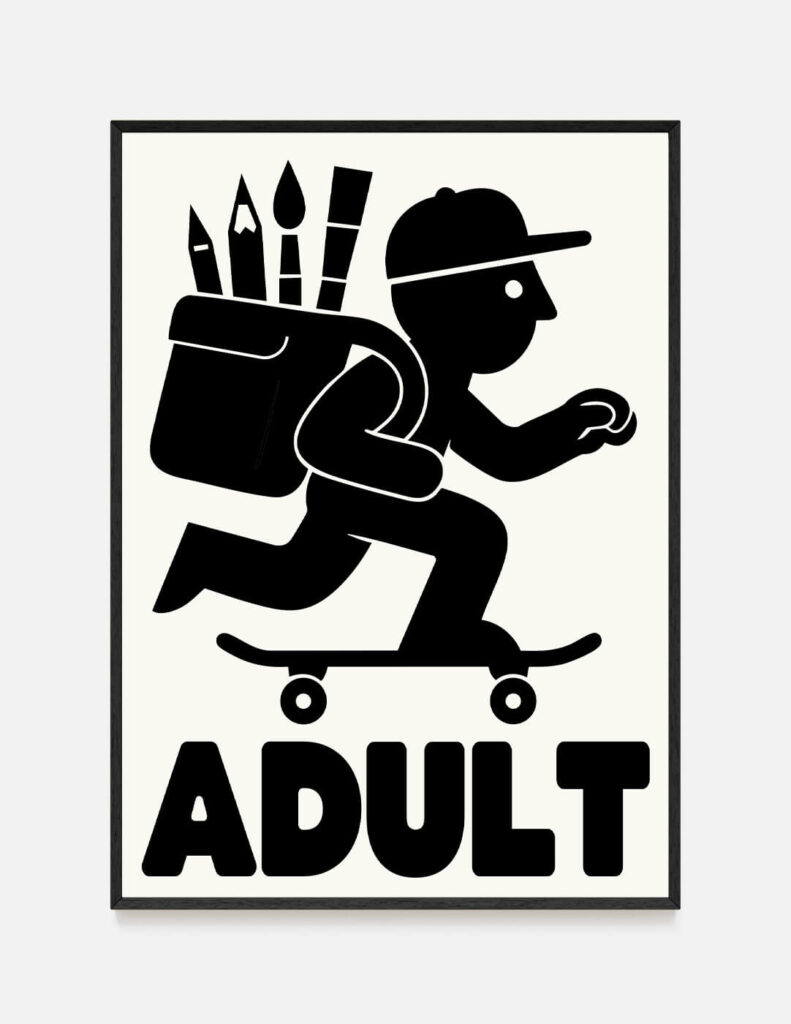 plakat ADULT black