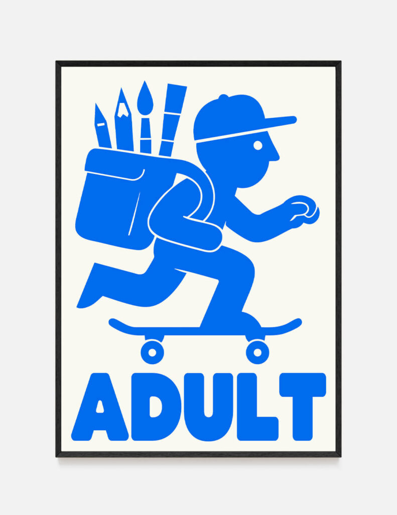 plakat ADULT blue