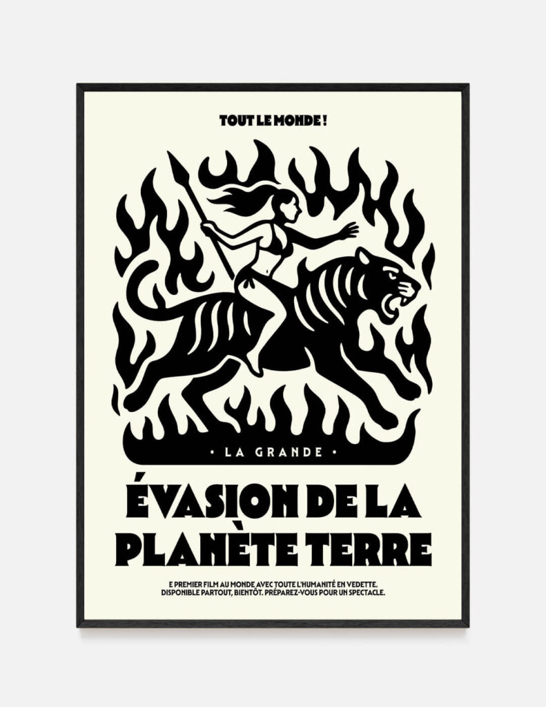 plakat EVASION DE LA PLANETE TERRE