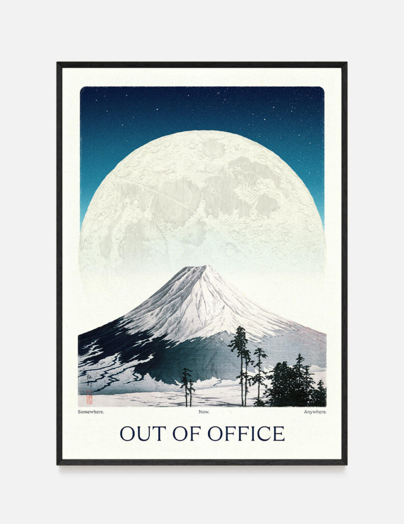 plakat OUT OF OFFICE