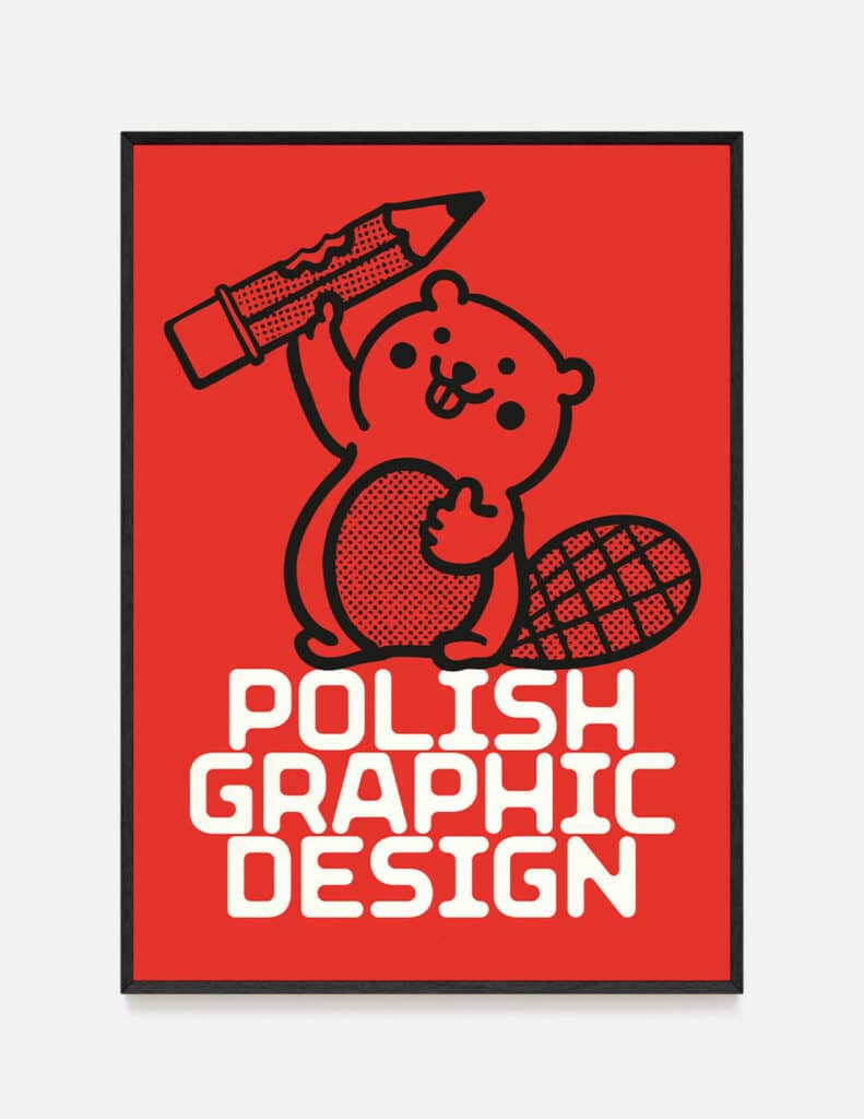 Plakat POLISH GRAPHIC DESIGN czerwony